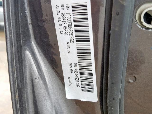 1C3CDFBB5ED913621 - 2014 DODGE DART SXT GRAY photo 10