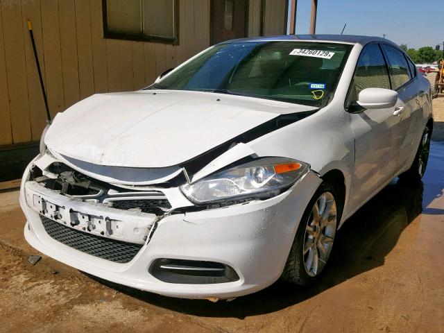 1C3CDFBA1DD155380 - 2013 DODGE DART SXT WHITE photo 2