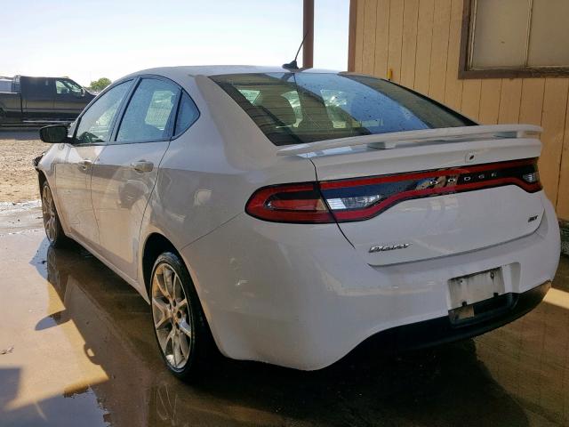 1C3CDFBA1DD155380 - 2013 DODGE DART SXT WHITE photo 3