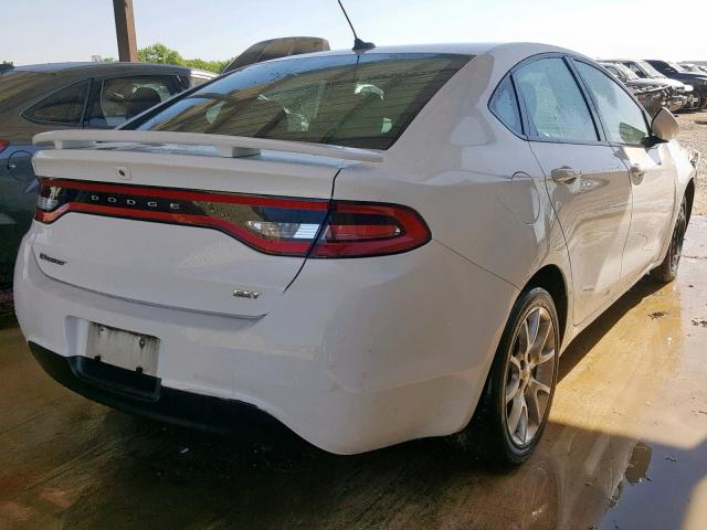 1C3CDFBA1DD155380 - 2013 DODGE DART SXT WHITE photo 4