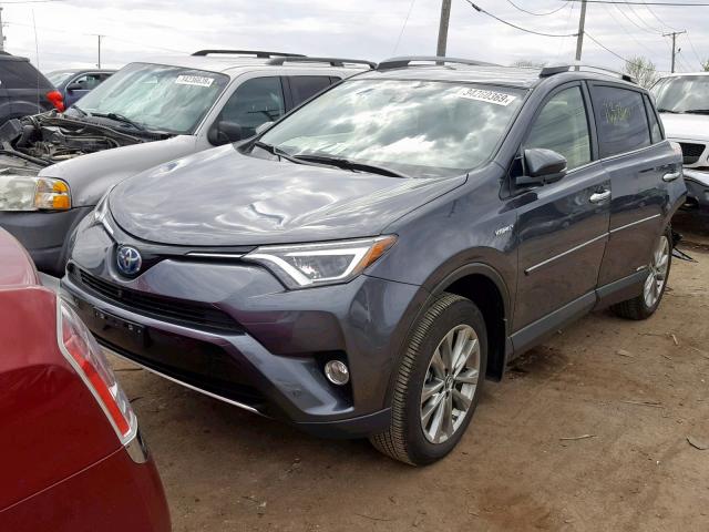 JTMDJREV0JD182493 - 2018 TOYOTA RAV4 HV LI GRAY photo 2