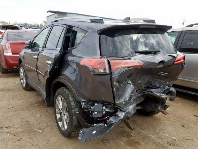 JTMDJREV0JD182493 - 2018 TOYOTA RAV4 HV LI GRAY photo 3