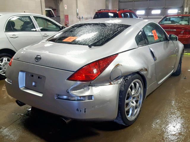 JN1AZ34D73T108422 - 2003 NISSAN 350Z COUPE SILVER photo 4