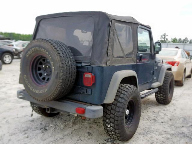 1J4FA39S75P346648 - 2005 JEEP WRANGLER X GREEN photo 4