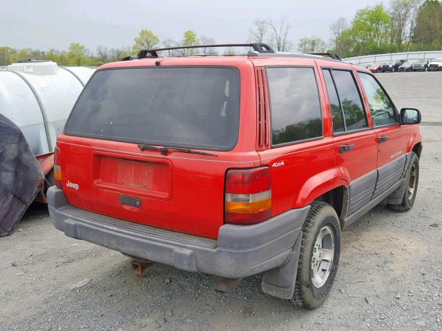 1J4GZ58S7TC392737 - 1996 JEEP GRAND CHER RED photo 4