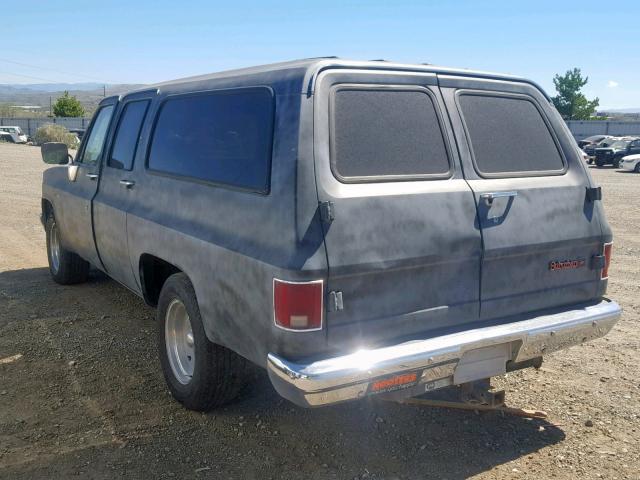 1GNER16K3HF183730 - 1987 CHEVROLET SUBURBAN R BLACK photo 3