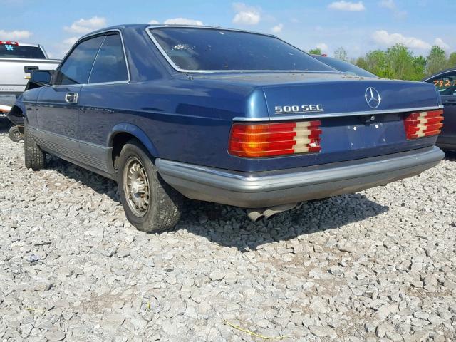 WDB1260441A06786 - 1984 MERCEDES-BENZ 500SEC BLUE photo 3