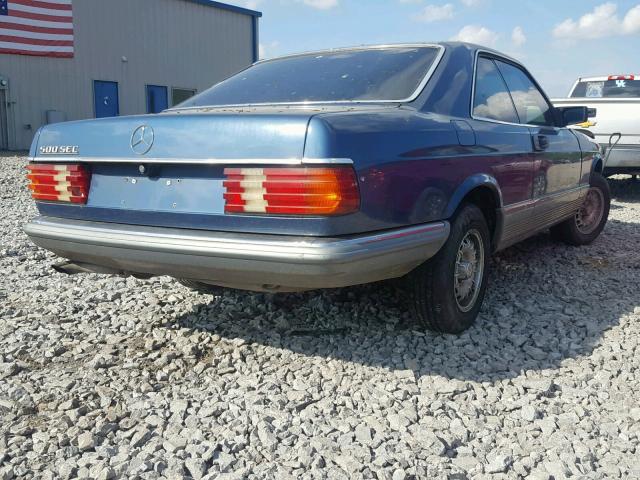 WDB1260441A06786 - 1984 MERCEDES-BENZ 500SEC BLUE photo 4