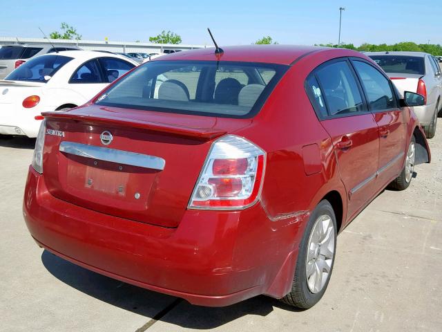 3N1AB6AP9CL682786 - 2012 NISSAN SENTRA 2.0 RED photo 4