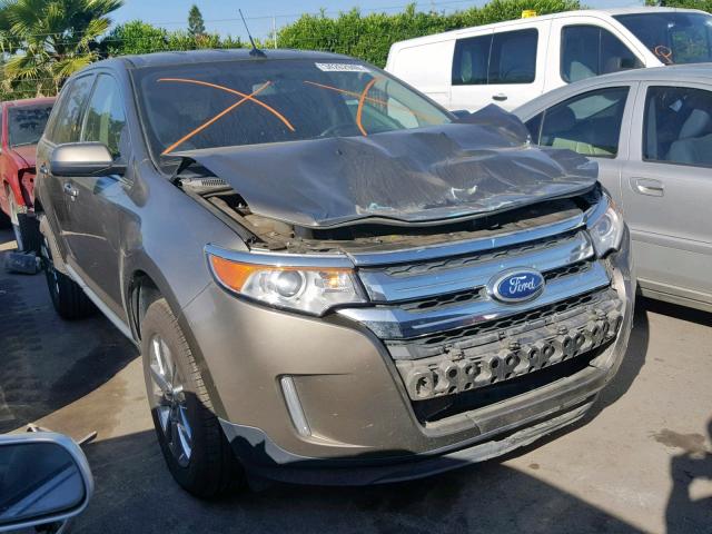 2FMDK3KC9EBA25968 - 2014 FORD EDGE LIMIT GRAY photo 1