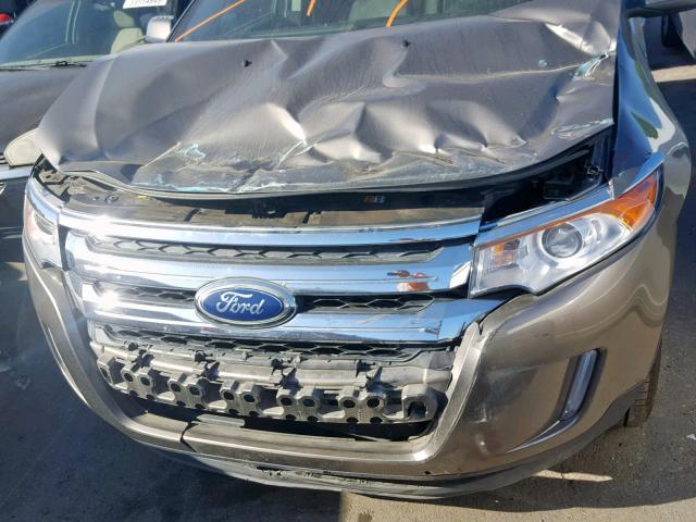 2FMDK3KC9EBA25968 - 2014 FORD EDGE LIMIT GRAY photo 9