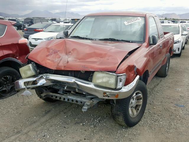 JT4VD12E9S0011462 - 1995 TOYOTA T100 XTRAC RED photo 2