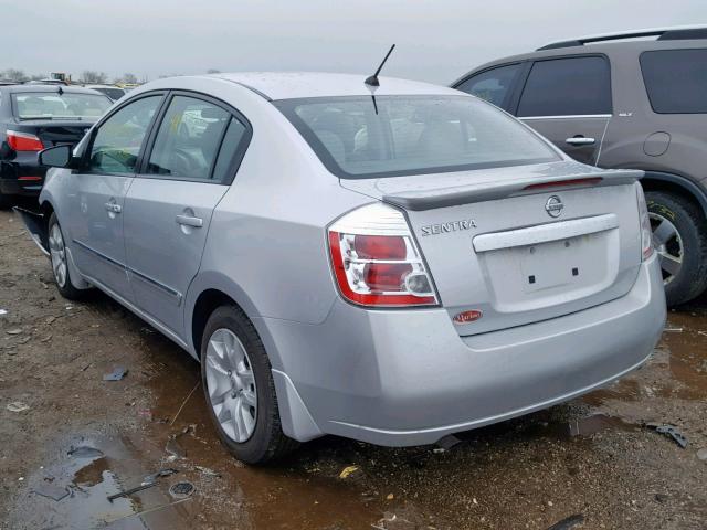 3N1AB6AP1CL706174 - 2012 NISSAN SENTRA 2.0 SILVER photo 3