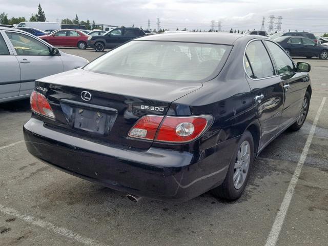 JTHBF30GX30123927 - 2003 LEXUS ES 300 BLACK photo 4