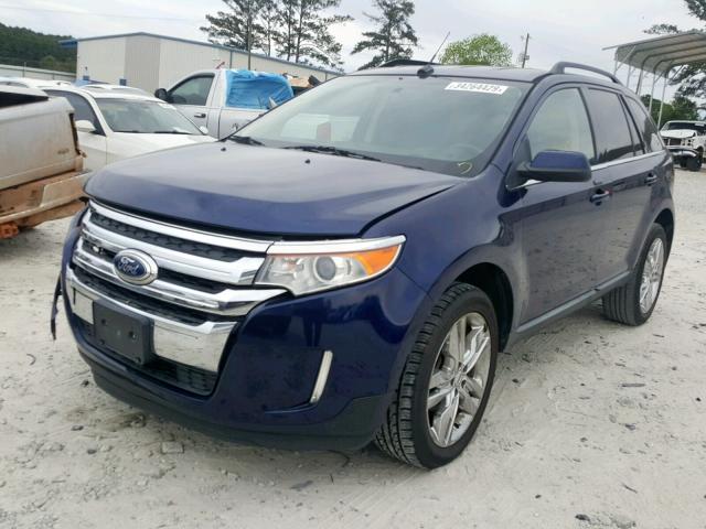 2FMDK3KC1BBB12534 - 2011 FORD EDGE LIMIT BLUE photo 2