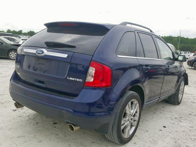 2FMDK3KC1BBB12534 - 2011 FORD EDGE LIMIT BLUE photo 4