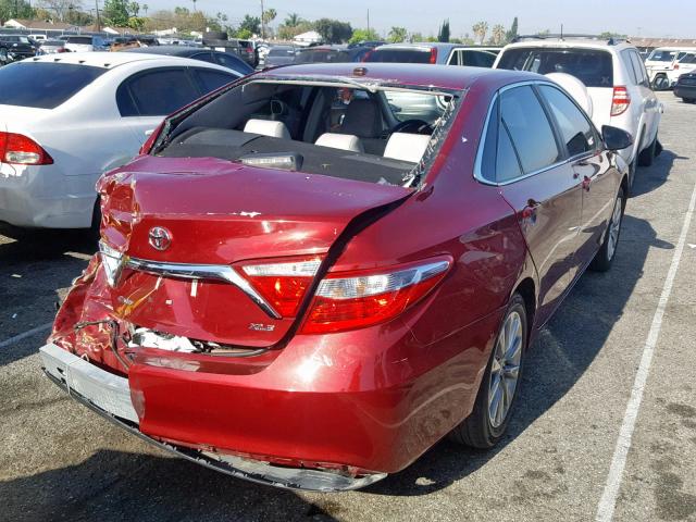 4T1BF1FK9FU915416 - 2015 TOYOTA CAMRY LE RED photo 4