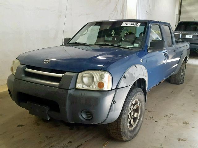 1N6ED29X12C324546 - 2002 NISSAN FRONTIER C BLUE photo 2