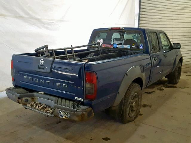 1N6ED29X12C324546 - 2002 NISSAN FRONTIER C BLUE photo 4