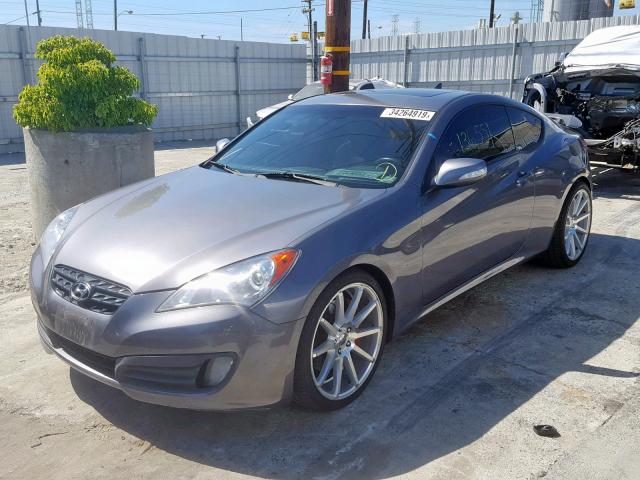 KMHHU6KH8AU027370 - 2010 HYUNDAI GENESIS CO CHARCOAL photo 2