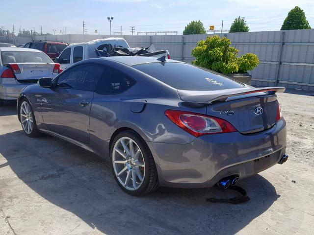 KMHHU6KH8AU027370 - 2010 HYUNDAI GENESIS CO CHARCOAL photo 3