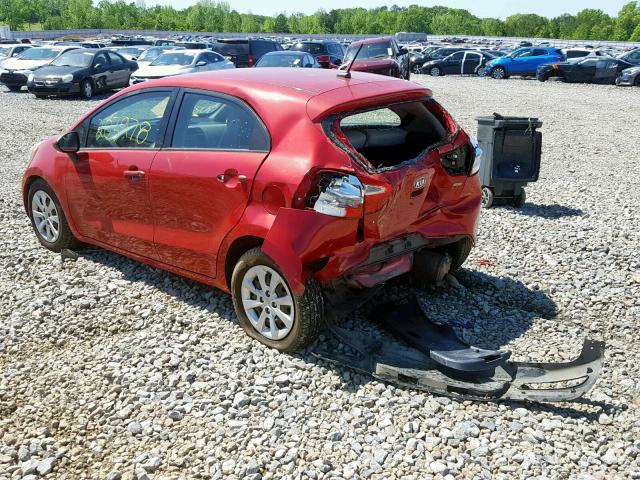 KNADM5A38C6039350 - 2012 KIA RIO LX RED photo 3