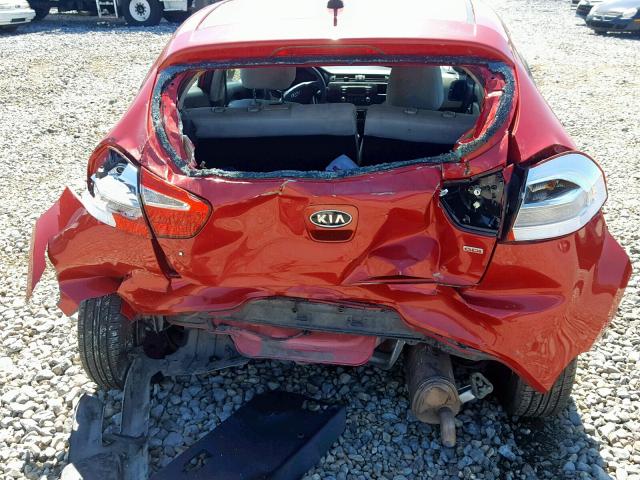 KNADM5A38C6039350 - 2012 KIA RIO LX RED photo 9