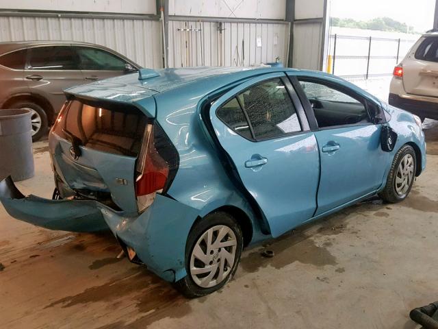 JTDKDTB39F1088815 - 2015 TOYOTA PRIUS C BLUE photo 4