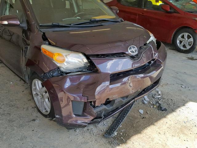 JTKKU4B48B1013119 - 2011 TOYOTA SCION XD BURGUNDY photo 9