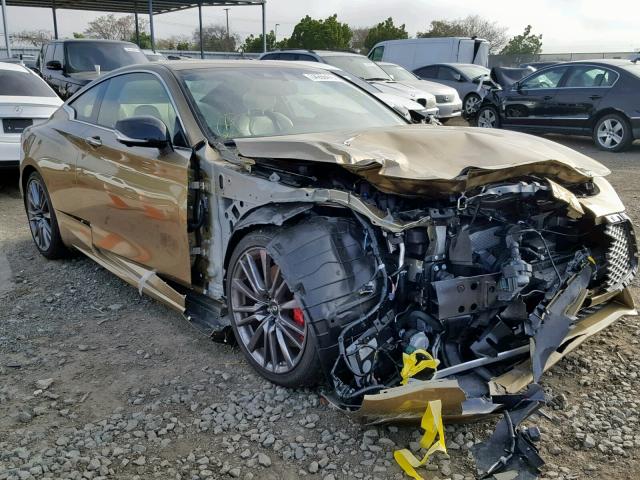 JN1FV7EK3HM610772 - 2017 INFINITI Q60 RED SP GOLD photo 1