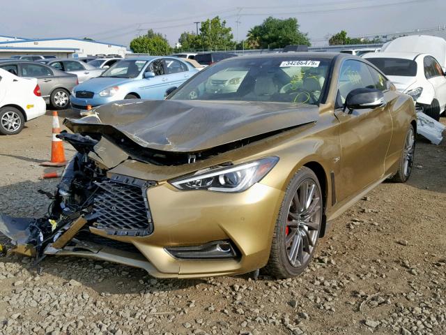 JN1FV7EK3HM610772 - 2017 INFINITI Q60 RED SP GOLD photo 2