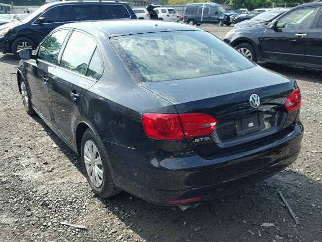 3VW2K7AJ8EM368625 - 2014 VOLKSWAGEN JETTA BASE Սև լուսանկար 3