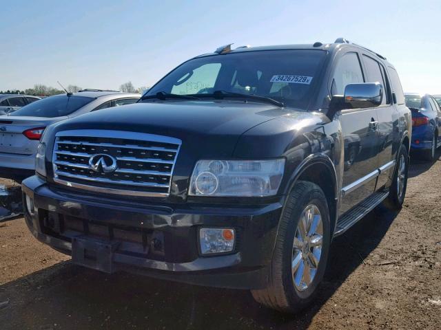 5N3AA08C18N912539 - 2008 INFINITI QX56 BLACK photo 2