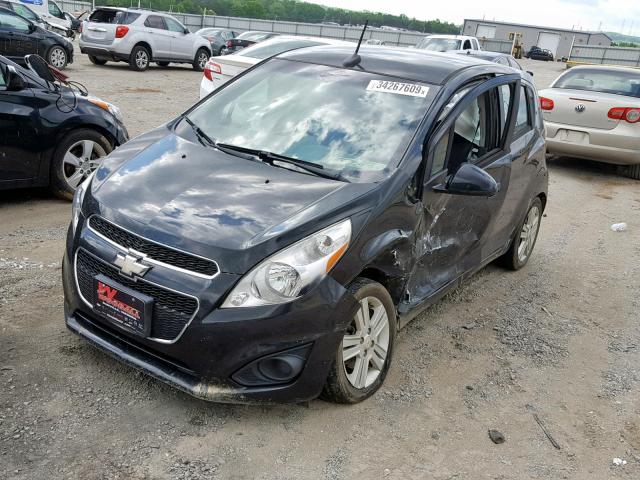 KL8CD6S95EC455263 - 2014 CHEVROLET SPARK 1LT BLACK photo 2