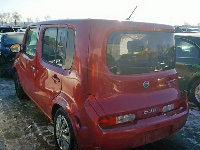 JN8AZ2KR0BT207530 - 2011 NISSAN CUBE BASE BURGUNDY photo 3