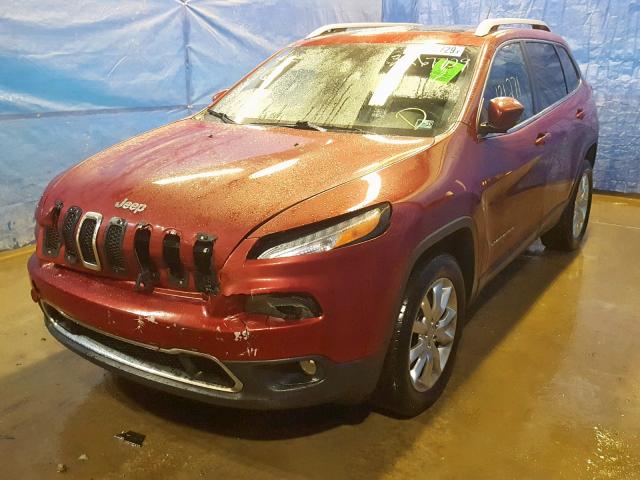 1C4PJMDS1FW524357 - 2015 JEEP CHEROKEE L RED photo 2