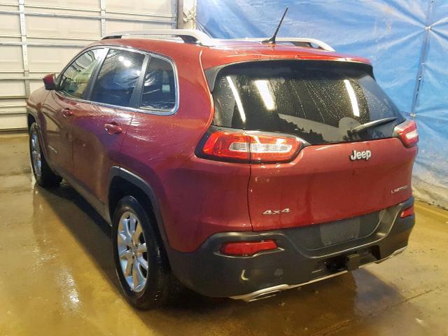 1C4PJMDS1FW524357 - 2015 JEEP CHEROKEE L RED photo 3