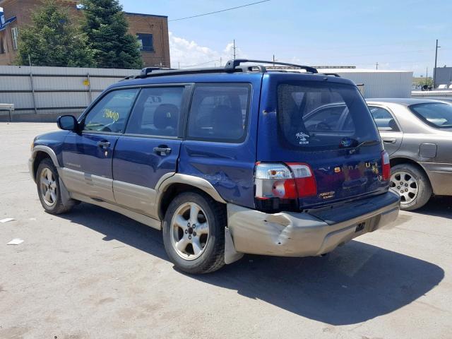 JF1SF65501H719109 - 2001 SUBARU FORESTER S BLUE photo 3