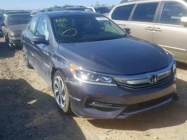 1HGCR2F86HA126317 - 2017 HONDA ACCORD EXL GRAY photo 1