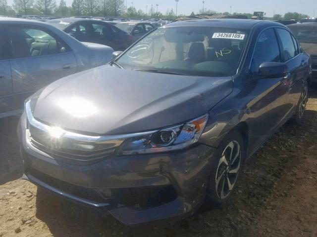 1HGCR2F86HA126317 - 2017 HONDA ACCORD EXL GRAY photo 2