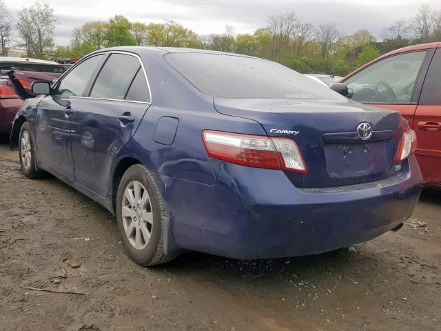 4T1BB46K58U036057 - 2008 TOYOTA CAMRY HYBR BLUE photo 3