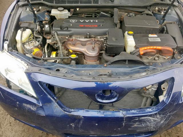 4T1BB46K58U036057 - 2008 TOYOTA CAMRY HYBR BLUE photo 7