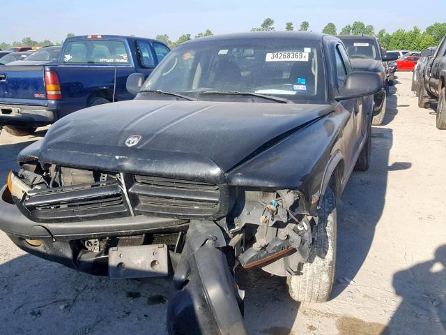 1B7GL32N62S601890 - 2002 DODGE DAKOTA SPO BLACK photo 2