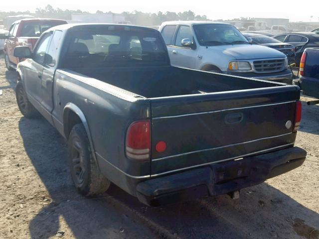 1B7GL32N62S601890 - 2002 DODGE DAKOTA SPO BLACK photo 3