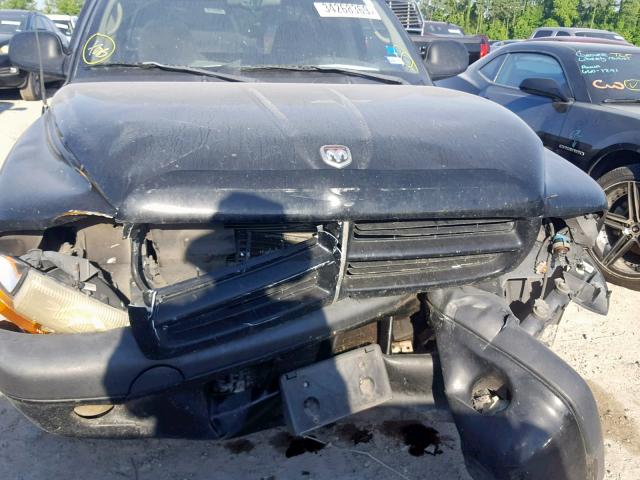 1B7GL32N62S601890 - 2002 DODGE DAKOTA SPO BLACK photo 9