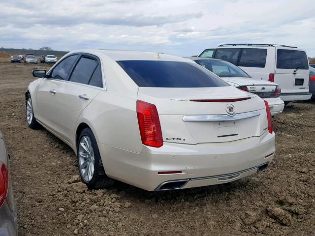 1G6AX5SX6E0162412 - 2014 CADILLAC CTS LUXURY WHITE photo 3