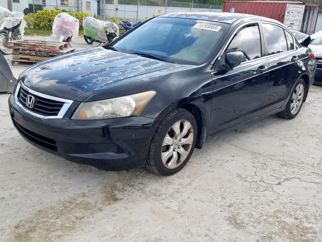 1HGCP26858A031723 - 2008 HONDA ACCORD EXL BLACK photo 2