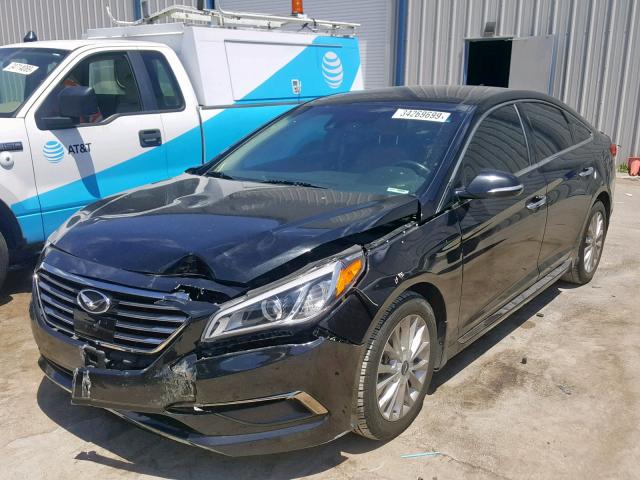 5NPE34AF8FH254882 - 2015 HYUNDAI SONATA SPO BLACK photo 2