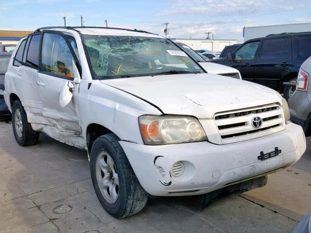 JTEDP21A370144440 - 2007 TOYOTA HIGHLANDER WHITE photo 1