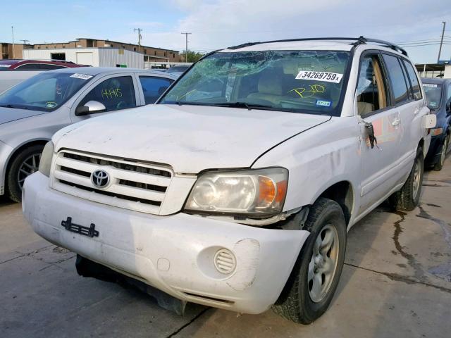 JTEDP21A370144440 - 2007 TOYOTA HIGHLANDER WHITE photo 2